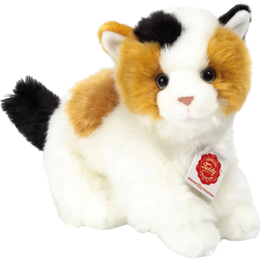 Hermann Teddy Kuscheltier Glückskatze - weiche Plüschkatze 24 cm