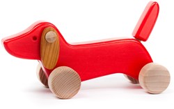 Bajo Holz Dackel Welpe - rotes Holzspielzeug Hund