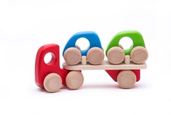 Bajo Autotransporter Spielzeugauto Multicolor - Lernspielzeug Karton