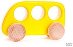 Bajo Holzbus gelb - nachhaltiges Spielzeug Bus für Kinder