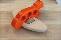 Bajo Holzspielzeug Flugzeug - nachhaltiges Spielzeug, orange Farbe-3