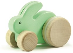Bajo Holz Ziehspielzeug Hase Mint - Nachhaltiges Spielzeug für Kleinkinder