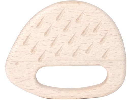 Bajo Holz Beißring Igel - nachhaltiges Baby Beißspielzeug Holz