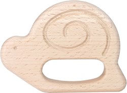 Bajo Holz Beißring Schnecke - nachhaltiges Baby Beißspielzeug Holz