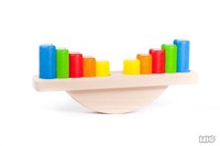 Bajo Holz Balancespiel Waage mit Bausteinen - Lernspielzeug für Kinder
