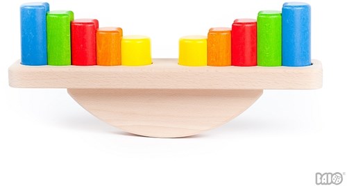 Bajo Holz Balancespiel Waage mit Bausteinen - Lernspielzeug für Kinder-2