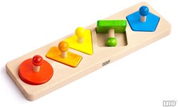 Bajo Holz Formenpuzzle Lernspielzeug - 5-teiliges Formen Set