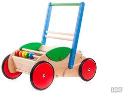 Bajo Holz Baby Lauflernwagen - Laufhilfe für Kleinkinder multicolor