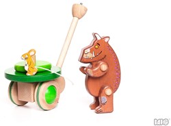 Bajo Holzspielzeug Gruffalo und Maus Schiebespielzeug mehrfarbig