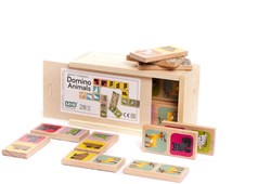 Bajo Holz Domino Tiere - pädagogisches Spielzeug für Kinder
