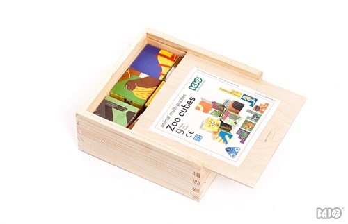 Bajo Holzpuzzle Zoo - Lernspielzeug 9 Teile für Kinder-2