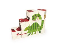 Bajo Holzpuzzle Zoo - pädagogische Holzbausteine Spielzeug