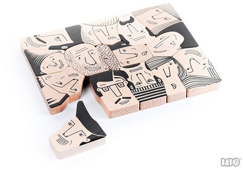 Bajo Holzformenpuzzle Menschen - Lernspielzeug 14 Teile-3
