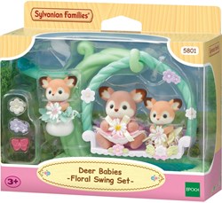 Sylvanian Families Baby Rehchen Spielset Blumen Schaukel 3 Figuren