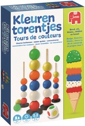 Jumbo Kleurentorentjes Kinderspiel Farben lernen Holzperlen