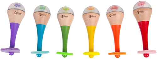 Classic World Holzmaracas Regenbogen - Musikspielzeug für Kinder