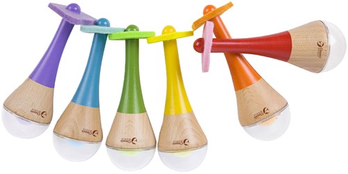 Classic World Holzmaracas Regenbogen - Musikspielzeug für Kinder-3