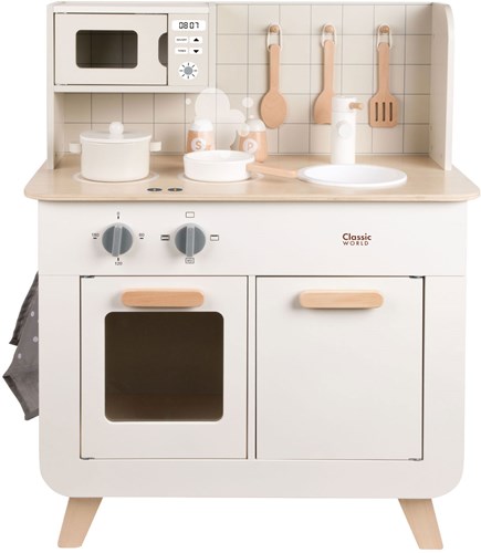 Classic World Holz Spielküche Chef 11-teilig Kinderküche weiß