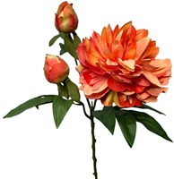 Roberts Collection Kunstblume Pfingstrosen-Spray orange 64cm Dekoration