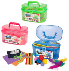 Toi-Toys Bastelset Kreativ-Spielzeugbox 200-teilig in Aufbewahrungsbox