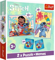 Puzzel Stitch 3-in-1 Set Puzzle und Memoryspiel für Kinder