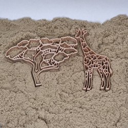 Grennn Ausstechformen Baum und Giraffe Afrika - umweltfreundliches Spielzeug