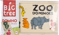 Domino FSC Holz pädagogisches Kinderspielzeug - Holz Dominospiel 28 Stück-2