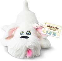 Basic Fun Kuschelhund Plüsch - Pound Puppies Weighted Snuggles weißes Hündchen-3