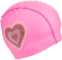 Bling2O Badekappe für Kinder - Herzchen Motiv - bunte Silikon Schwimmkappe
