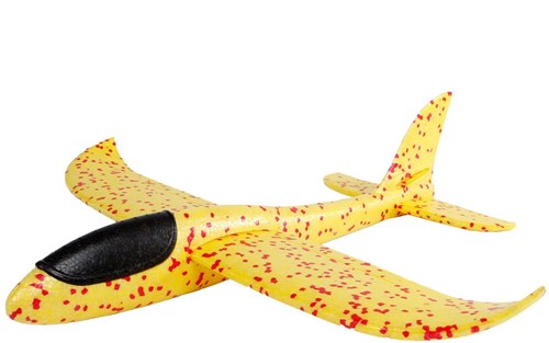 Flugzeug Spielzeug aus Schaumstoff 48cm bunt - Sun Fun Wurfgleiter