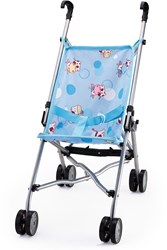 Bayer Chic 2000 Puppenbuggy blau mit Kuhmuster - robuster Kinderwagen