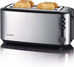 Severin Toaster Edelstahl Automatisch 4 Scheiben 1400W Langschlitz