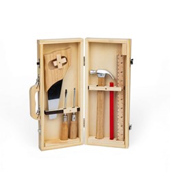 BigJigs Holz Werkzeugkasten Spielzeug DIY Set 6-teilig FSC