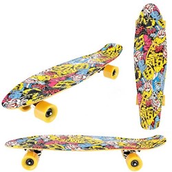 Toi-Toys Skateboard mit cooler Skull-Print - 60cm Kinder Skateboard