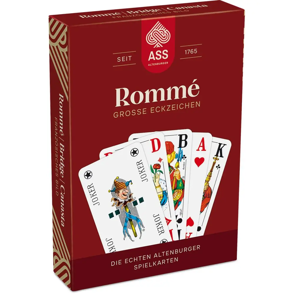 ASS Altenburger Kartenspiel Rommé große Karten französisches Bild