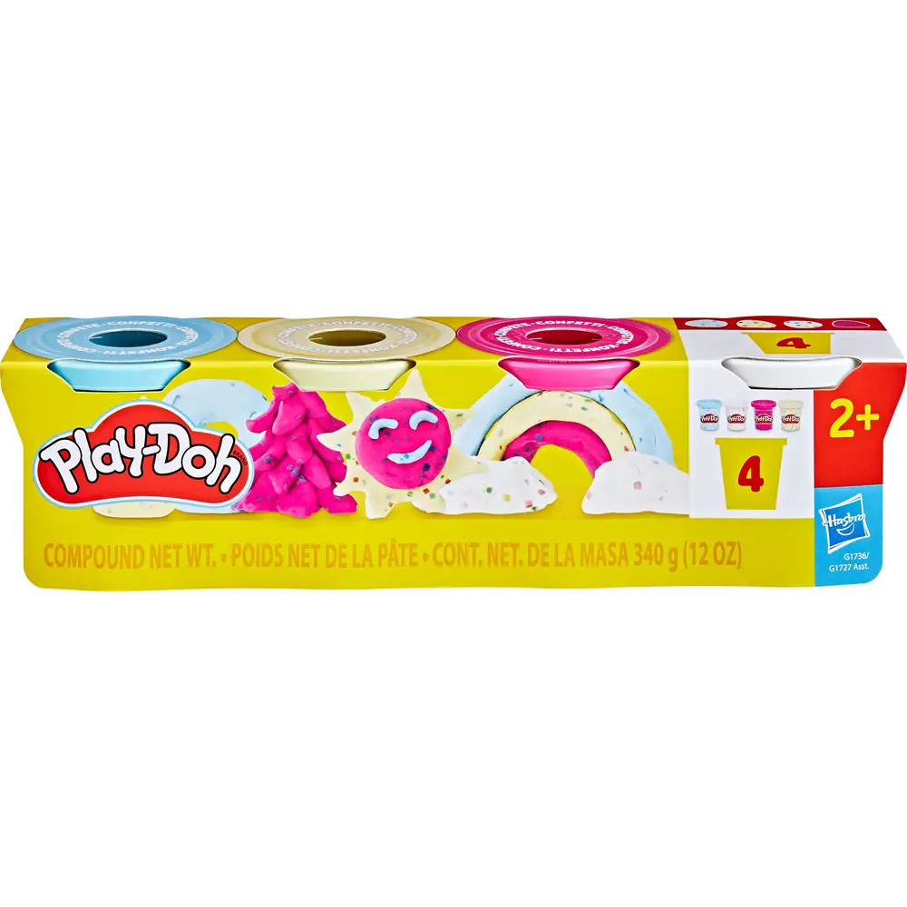 Hasbro Knete Play-Doh 4er-Pack Konfetti Basteln Kinder