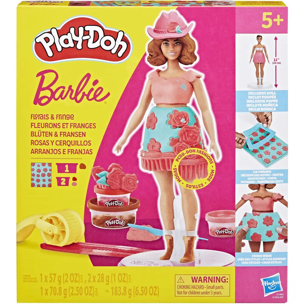 Hasbro Barbie Knetset Play-Doh Blumen und Fransen Puppenkleidung