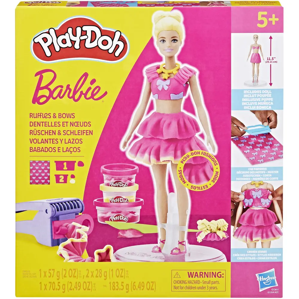Hasbro Barbie Knetset Spielset - Play-Doh Modepuppe mit Zubehör