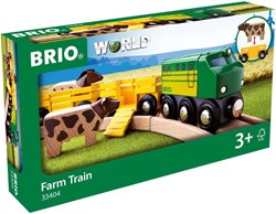 Brio Holzeisenbahn mit Bauernhoftieren - Spielzeugzugset 33404