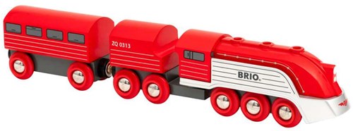 Brio Hochgeschwindigkeitszug Spielzeugzug rot und silber - 33557-2