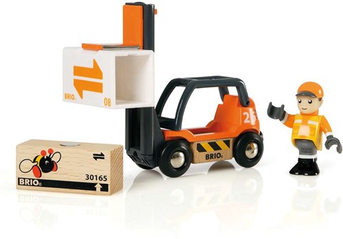 Brio Gabelstapler Spielzeugfahrzeug - orange - magnetisches Hebesystem-2