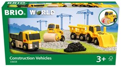 Brio Bau-Fahrzeuge - Spielset mit Holzelementen für die Baustelle