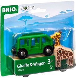 Brio Wagen mit Giraffe - Holzspielzeug Zugzubehör