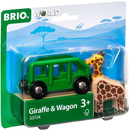 Brio Wagen mit Giraffe - Holzspielzeug Zugzubehör
