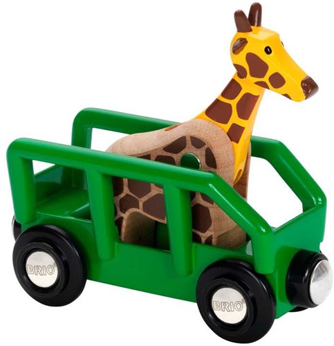 Brio Wagen mit Giraffe - Holzspielzeug Zugzubehör-2
