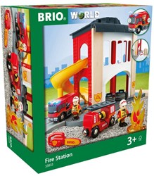 Brio Feuerwehr Spielzeug - große zentrale Feuerwache 33833