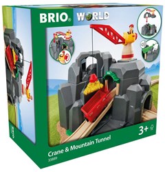 Brio Große Goldmine Spielset mit Sound-Tunnel und Kran - Holzeisenbahn