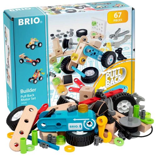 Brio Builder Pullback Motor Bauset - 67-teiliges Konstruktionsspielzeug-2
