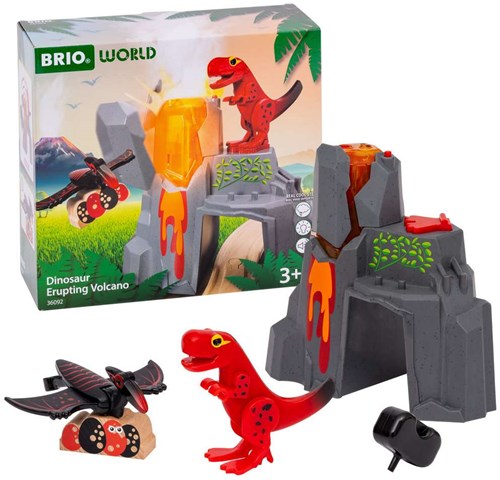 Brio Dinosaurier Vulkan Spielset - Abenteuer mit Lava und Dinosauriern für Kinder-2