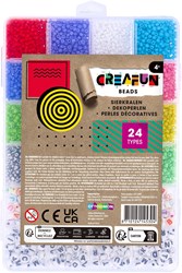 Creafun Perlen Set - 24 Sorten Perlen zum Schmuck basteln